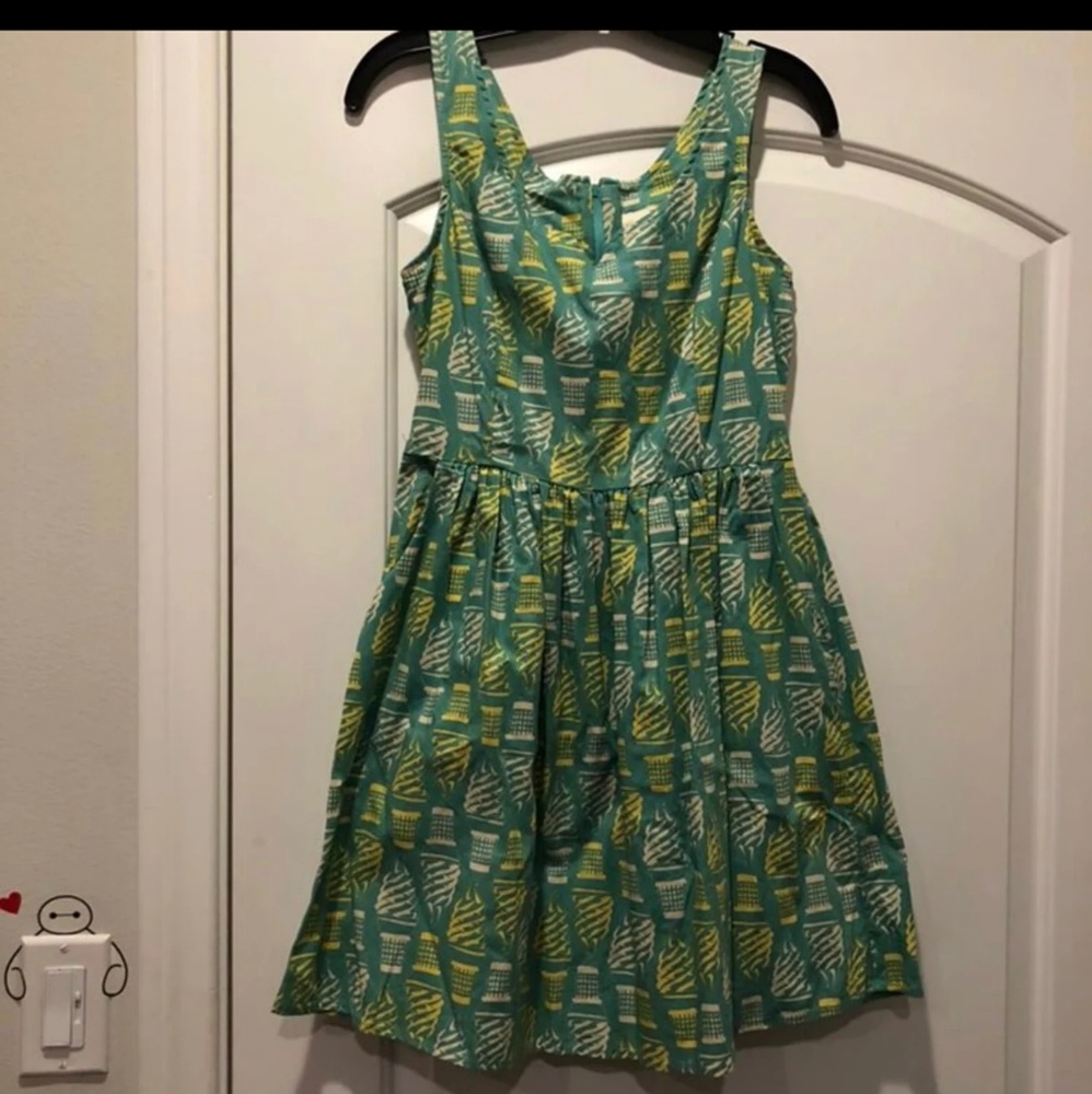 Modcloth green Fervour ice cream dress M